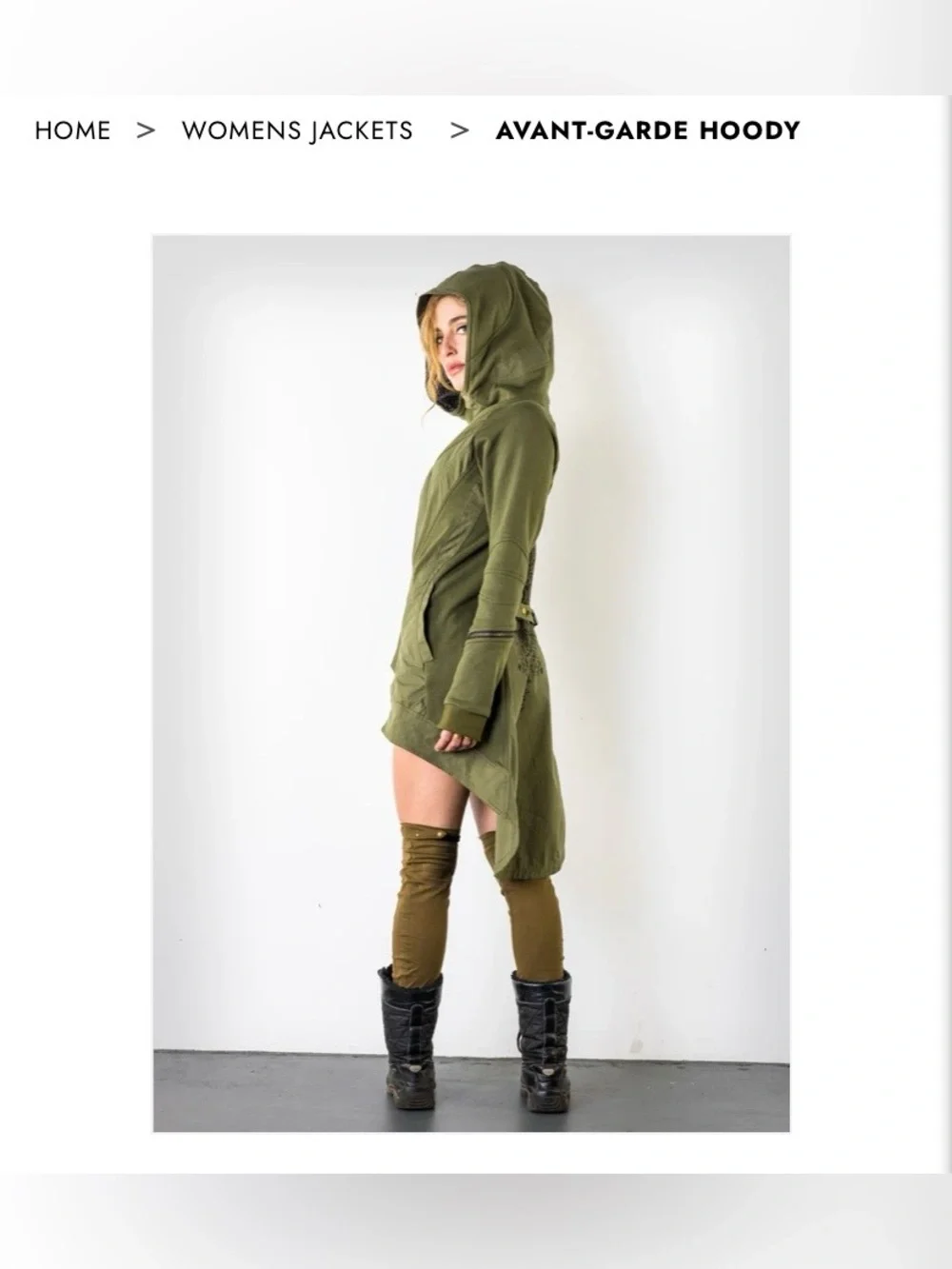Hoody Jacket - Olive Green - Picture 4 of 13